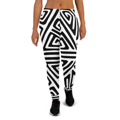 Travel Becomes Me Geometric Women's Joggers - Travel Becomes Me