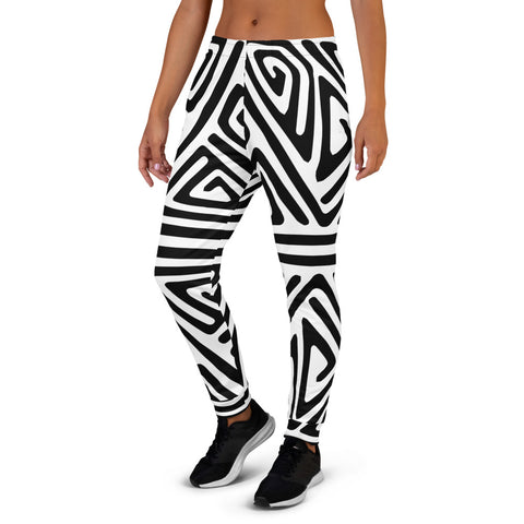 Travel Becomes Me Geometric Women's Joggers - Travel Becomes Me