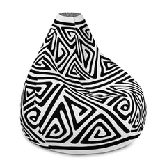 TRAVEL BECOMES ME Geometric Print Bean Bag Chair w/ filling - Travel Becomes Me
