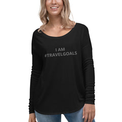 #TravelGoals Ladies' Long Sleeve Tee